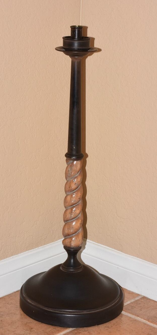 KREISS Architectural Bronze & Barley Twist 27" Stem Designer Candlestick Holder